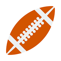 Image showing Icon Of American Football Ball In Ui Colors