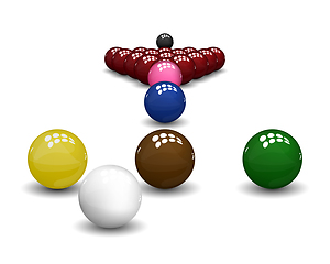 Image showing Snooker Pyramid Balls