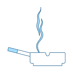 Image showing Cigarette In An Ashtray Icon