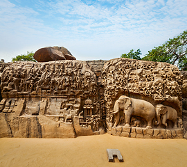 Image showing Descent of the Ganges and Arjuna's Penance, Mahabalipuram, Tamil