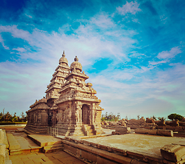 Image showing Shore temple - World heritage site in Mahabalipuram, India