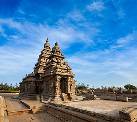 Image showing Shore temple - World heritage site in Mahabalipuram, Tamil Nad