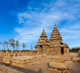 Image showing Shore temple - World heritage site in Mahabalipuram, Tamil Nad