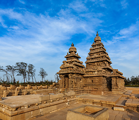 Image showing Shore temple - World heritage site in Mahabalipuram, Tamil Nad