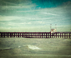 Image showing Pier in ocean