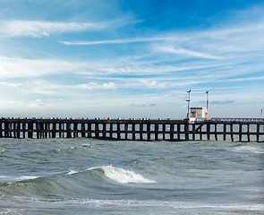 Image showing Pier in ocean