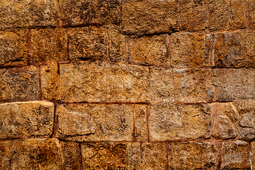 Image showing Ancient stone wall texture