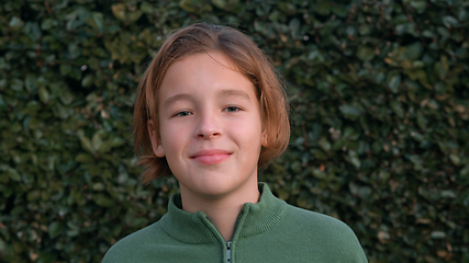 Image showing Portrait of a teenager with long hair