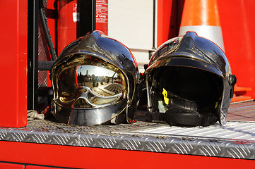 Image showing Fireman helmet, Paris, France