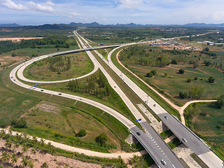 Image showing Motorway junction near Pattaya City, Thailand