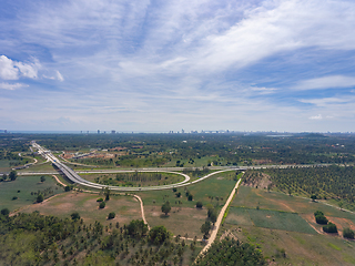 Image showing Motorway junction near Pattaya City, Thailand