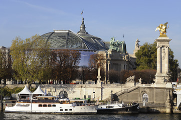 Image showing Alexandre III bridge, Seine river, Paris, France