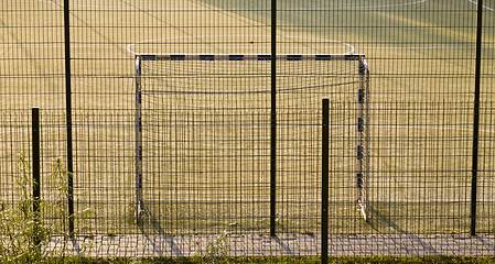 Image showing playing field with a gate