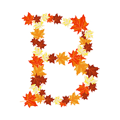 Image showing Autumn Maples Leaves Letter