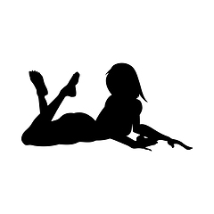 Image showing Naked sexy girls silhouette