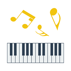 Image showing Icon Of Piano Keyboard In Ui Colors