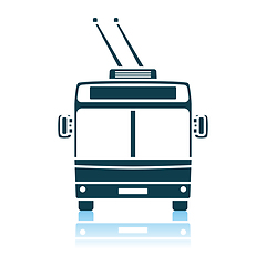 Image showing Trolleybus Icon Front View