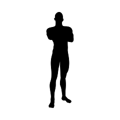 Image showing Standing Pose Man Silhouette