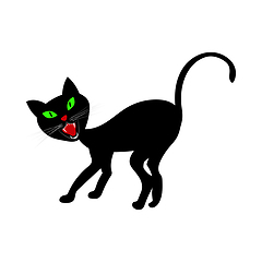 Image showing Halloween Black Cat