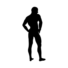 Image showing Standing Pose Man Silhouette