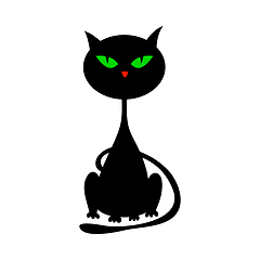 Image showing Halloween black cat