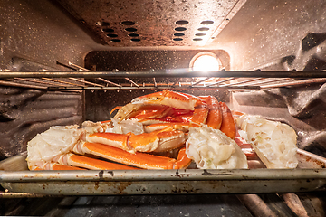 Image showing fresh and delicious snow crab legs prepared in the oven