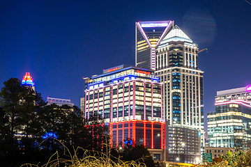 Image showing Downtown Charlotte North Carolina USA at Sunrise