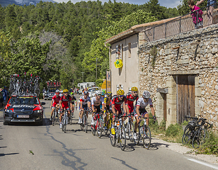 Image showing The Peloton on Mont Ventoux - Tour de France 2016