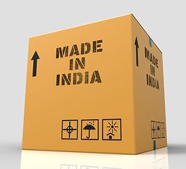 Image showing Made In India Indicates Asia Import 3d Rendering