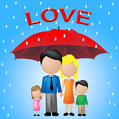 Image showing Family Love Represents Caring And Compassionate Families 