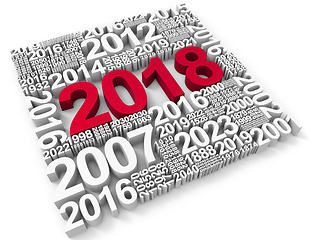 Image showing Twenty Eighteen Shows New Year 2018 3d Rendering