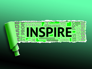 Image showing Inspiration Word Indicates Positive Motivate 3d Illustration