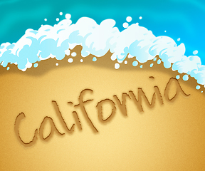 Image showing California Holiday Means Beach Getaway In America