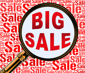 Image showing Big Sale Shows Massive Discounts 3d Rendering