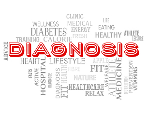 Image showing Diagnosis Words Shows Diagnosing Health And Disease