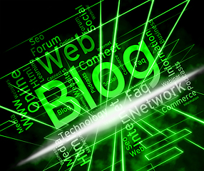 Image showing Blog Site Represents Www Weblog And Websites