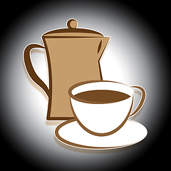 Image showing Fresh Coffee Pot Means Cafe And Restaurant Brewing