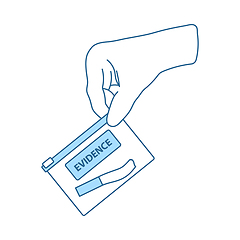 Image showing Hand Holding Evidence Pocket Icon