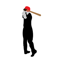 Image showing baseball silhouette