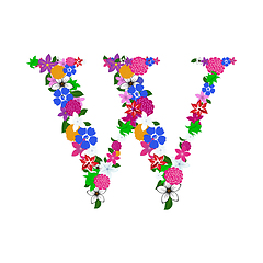 Image showing Floral Alphabet Letter