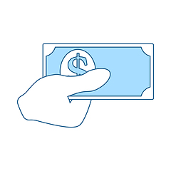 Image showing Hand Holding Money Icon