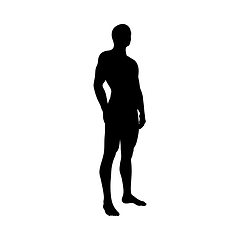 Image showing Standing Pose Man Silhouette