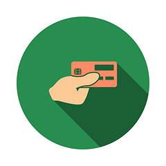 Image showing Hand Holding Credit Card Icon