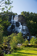 Image showing Tvindefossen, Hordaland, Norway