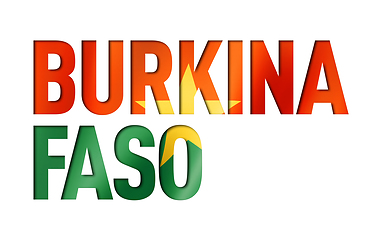 Image showing Burkina Faso flag text font