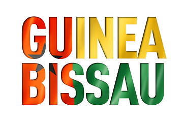 Image showing Guinea Bissau flag text font