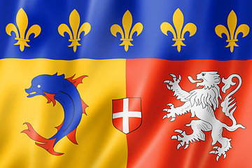 Image showing Rhone-Alpes Region flag, France