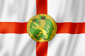 Image showing Alderney island flag, UK