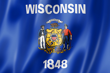 Image showing Wisconsin flag, USA