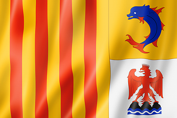 Image showing Provence-Alpes-Cote d Azur Region flag, France